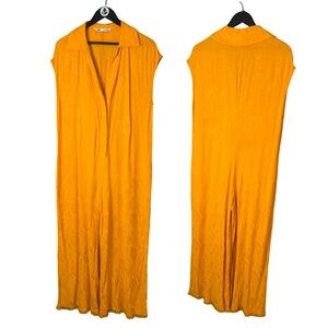 Vibrant Orange Sleeveless Jumpsuit